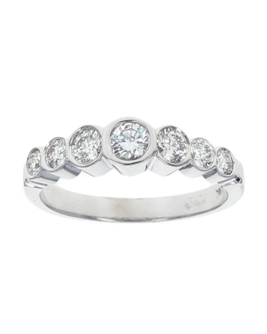 Bezel Set Round Diamond Wedding Ring